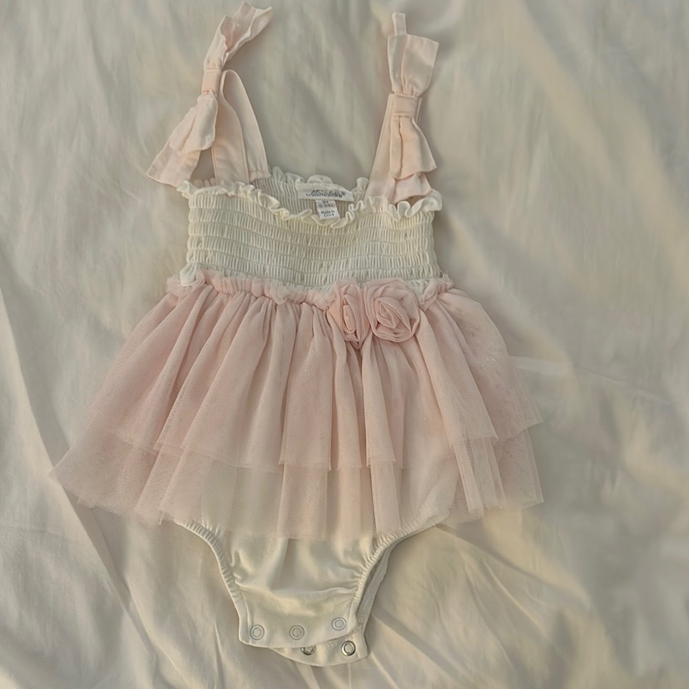 Pink and White Dress 9M